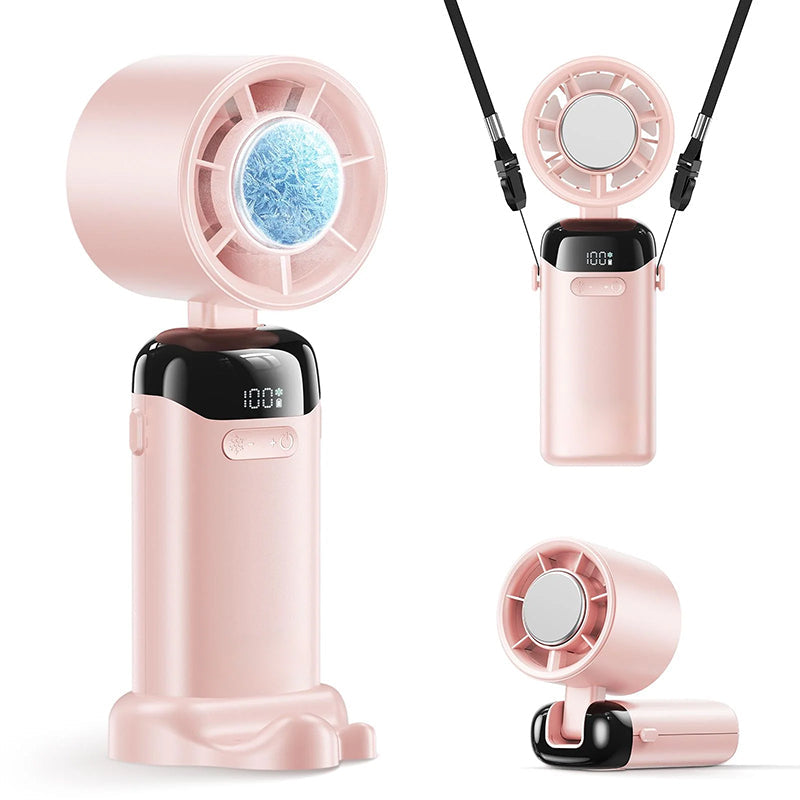 4-in-1 portable refrigeration handheld turbo fan with 200 speed settings