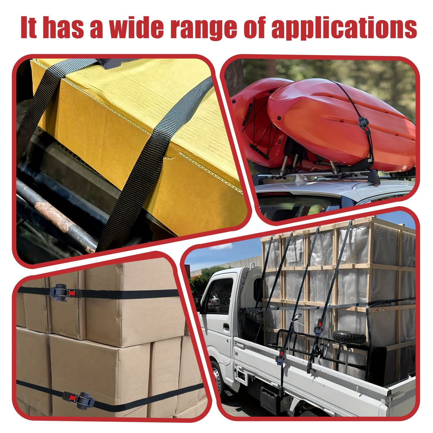 Auto Retractable Ratchet Straps 2 Pack