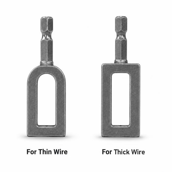 🧰Steel Wire Twisting Tool for Drill -Set (Curved + Rectangle)