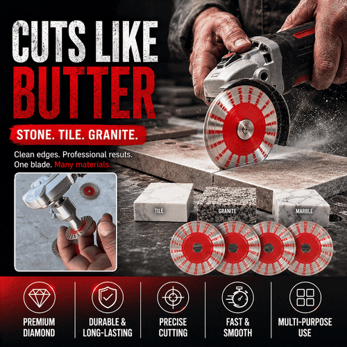 1.57" Diamond Saw Blade Set | 1* Mandrel + 4* 40mm Blades + 4* Screws
