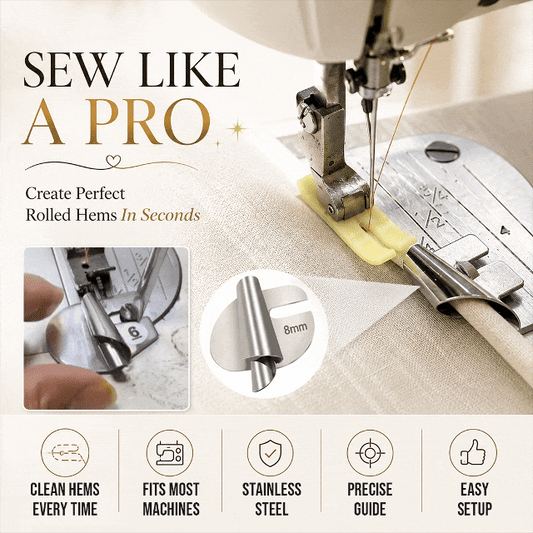 Universal Spiral Hemmer Foot for Sewing Machine
