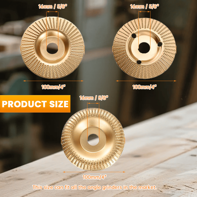 Heavy-Duty Wood Carving Disc Set (3PCS)