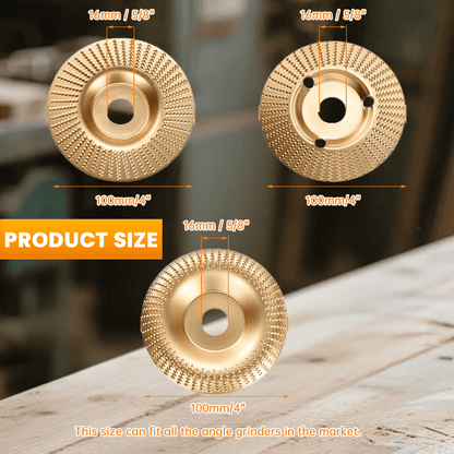 Heavy-Duty Wood Carving Disc Set (3PCS)