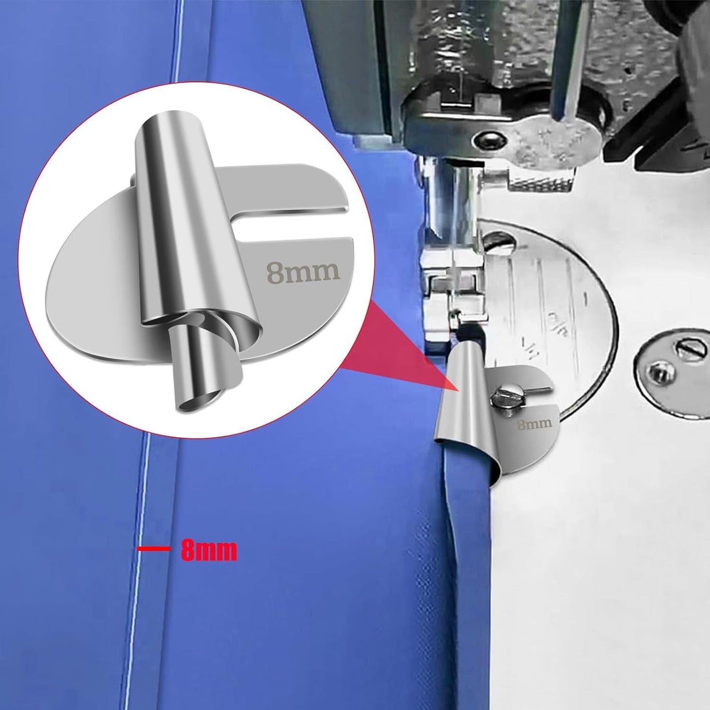 Universal Spiral Hemmer Foot for Sewing Machine