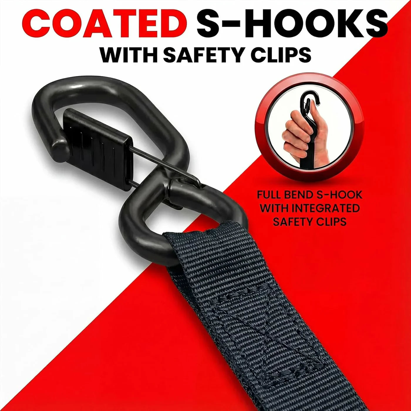 Auto Retractable Ratchet Straps 2 Pack