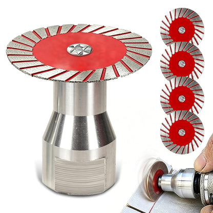 1.57" Diamond Saw Blade Set | 1* Mandrel + 4* 40mm Blades + 4* Screws