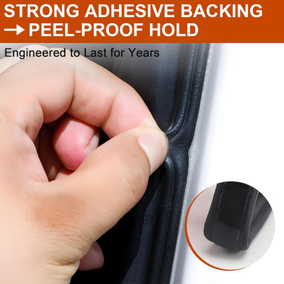 32.8 Ft Car Door Seal Strip Universal Self Adhesive Automotive Weather Stripping- 2 Sets