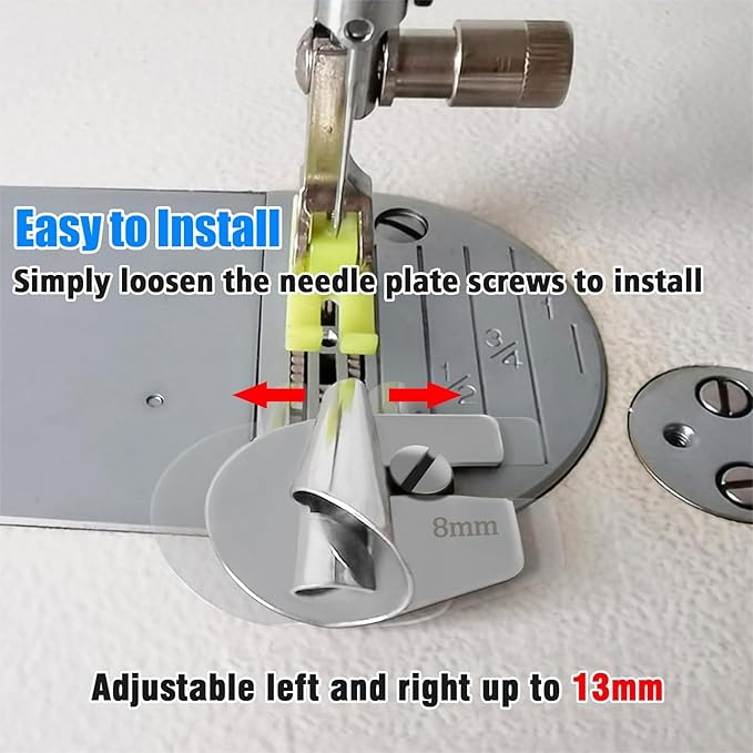 Universal Spiral Hemmer Foot for Sewing Machine
