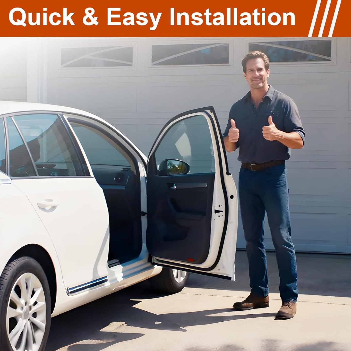 32.8 Ft Car Door Seal Strip Universal Self Adhesive Automotive Weather Stripping- 2 Sets