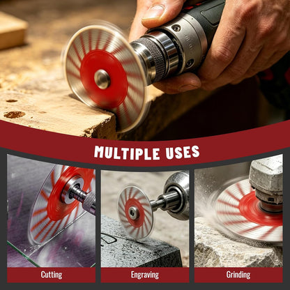 1.57" Diamond Saw Blade Set | 1* Mandrel + 4* 40mm Blades + 4* Screws