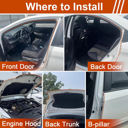 32.8 Ft Car Door Seal Strip Universal Self Adhesive Automotive Weather Stripping- 2 Sets