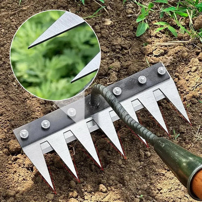 Upgraded Iron Weeding Rake