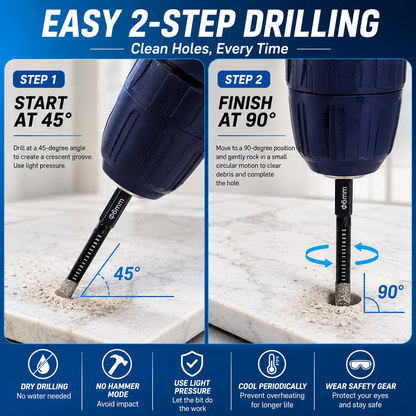 Diamond Tile Drill Bits – 6 Piece Set