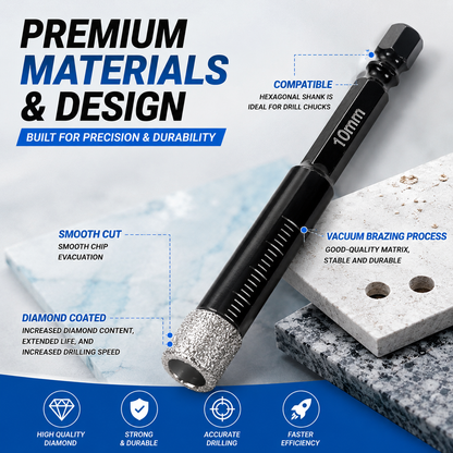 Diamond Tile Drill Bits – 6 Piece Set