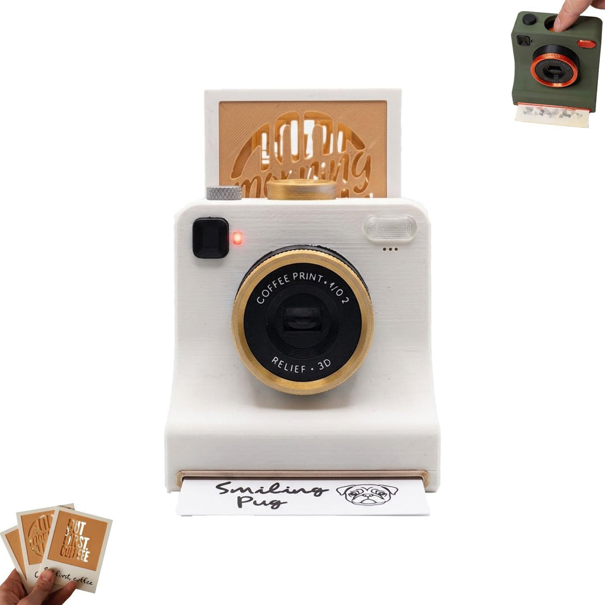 3D-Printed Latte Art Camera Stencil Tool
