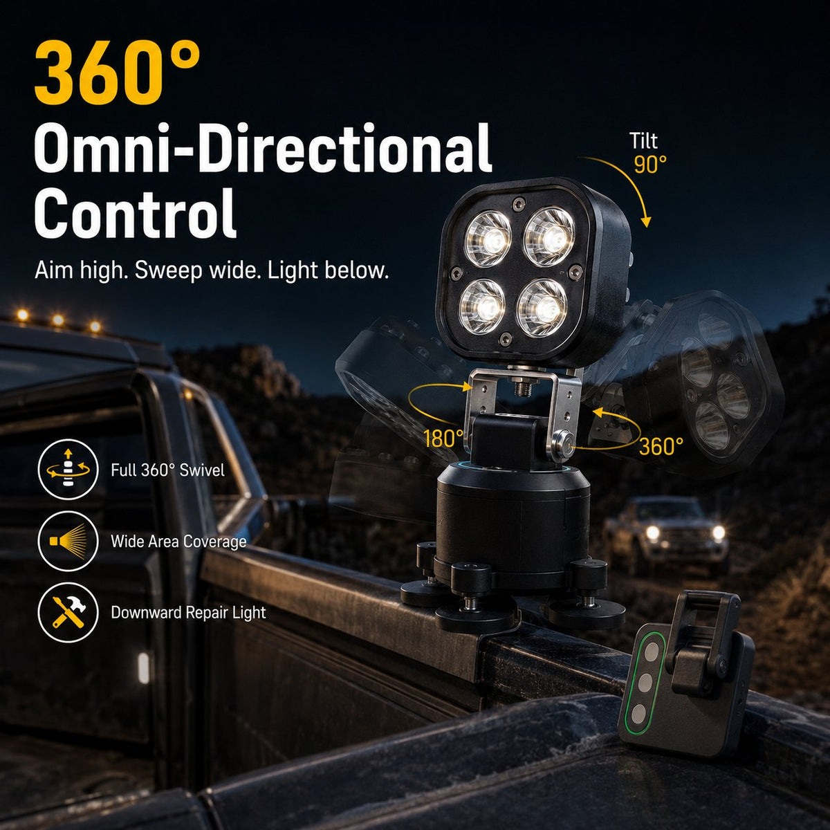 360° Magnetic LED Pod Light for Flexible Task Lighting