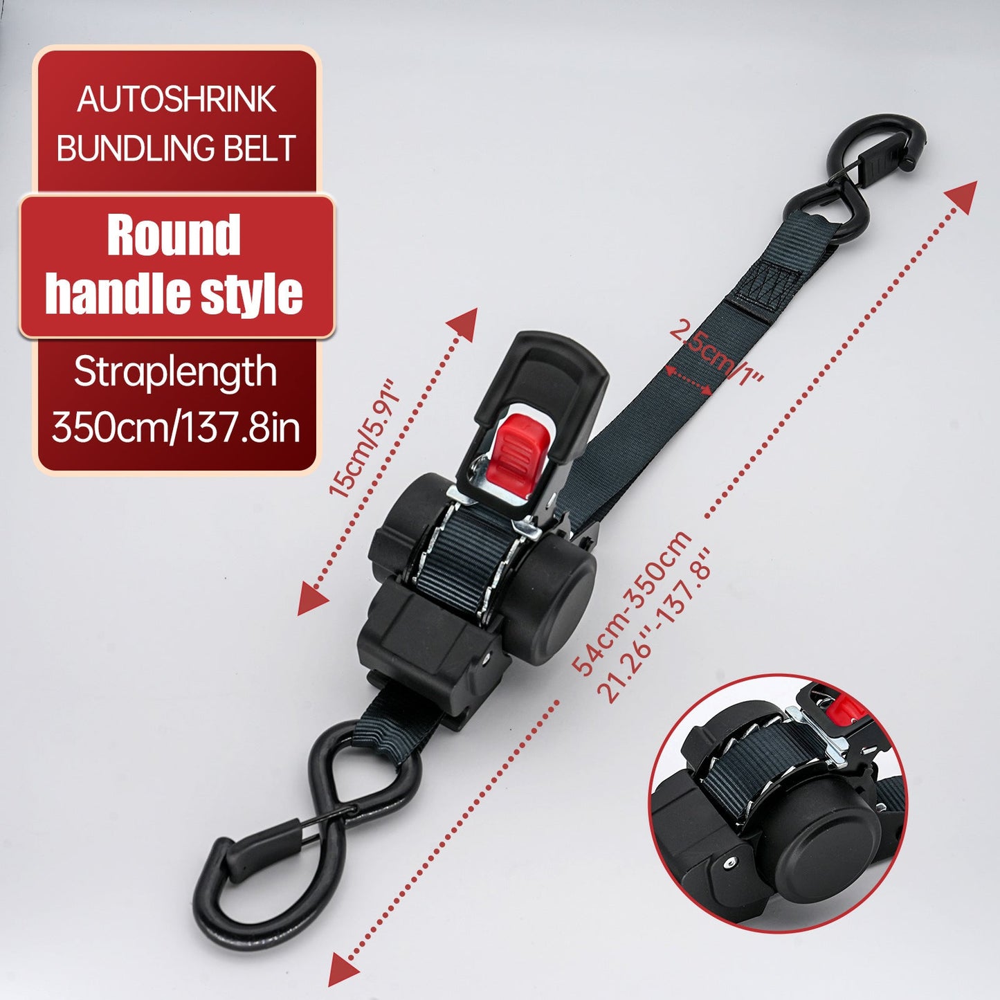 Auto Retractable Ratchet Straps 2 Pack