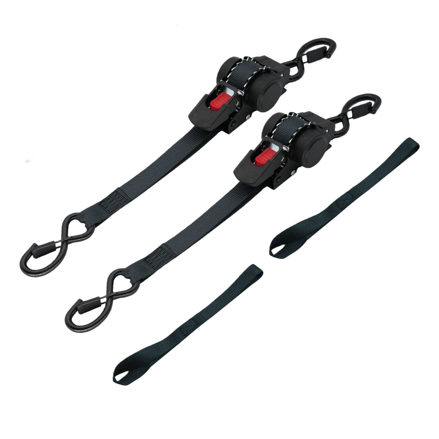 Auto Retractable Ratchet Straps 2 Pack