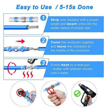 Solder Seal Wire Connectors（200 Pcs）