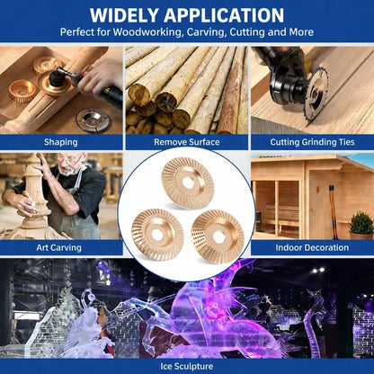 Heavy-Duty Wood Carving Disc Set (3PCS)
