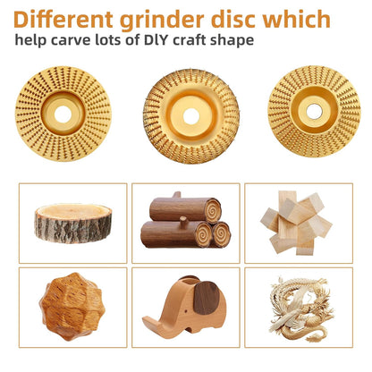 Heavy-Duty Wood Carving Disc Set (3PCS)