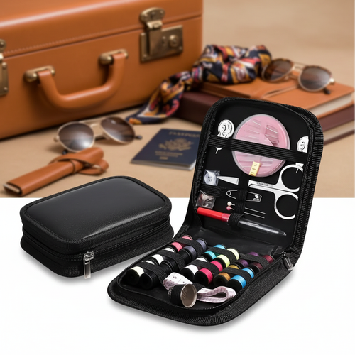 Portable Mini Travel Sewing Kit Black
