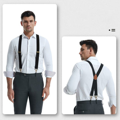 Men's X-Back Suspenders with Hook Clips