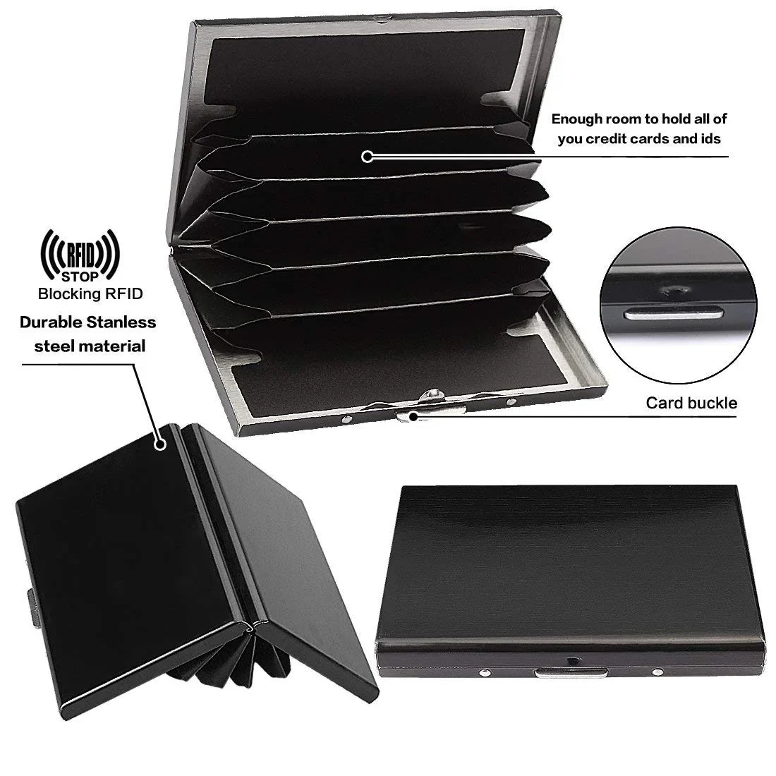 RFID-Blocking Metal Card Holder – 10 Slots – image 8